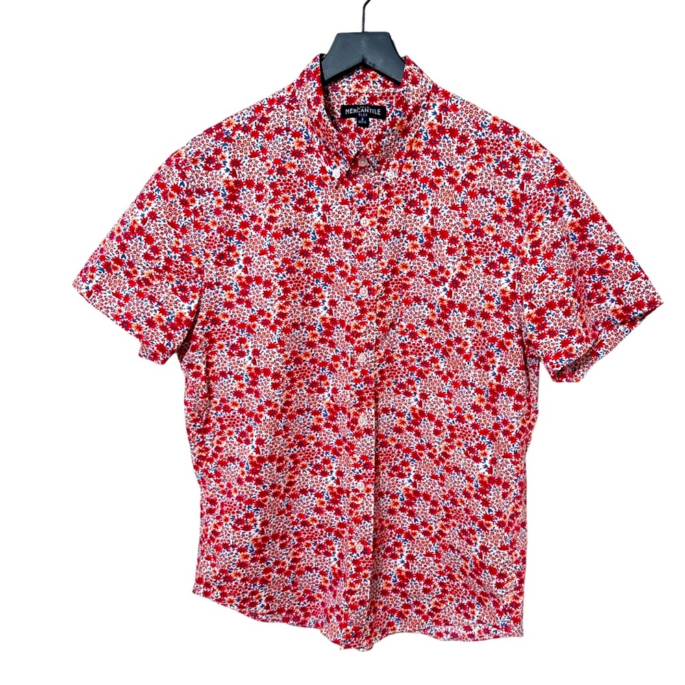 J CREW MERCANTILE Flex MENS Short Sleeve Button Down